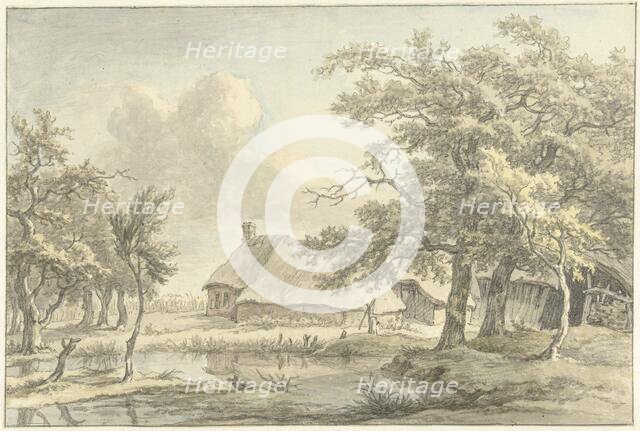 Farm in Eext (Drenthe), 1755-1818. Creator: Egbert van Drielst.