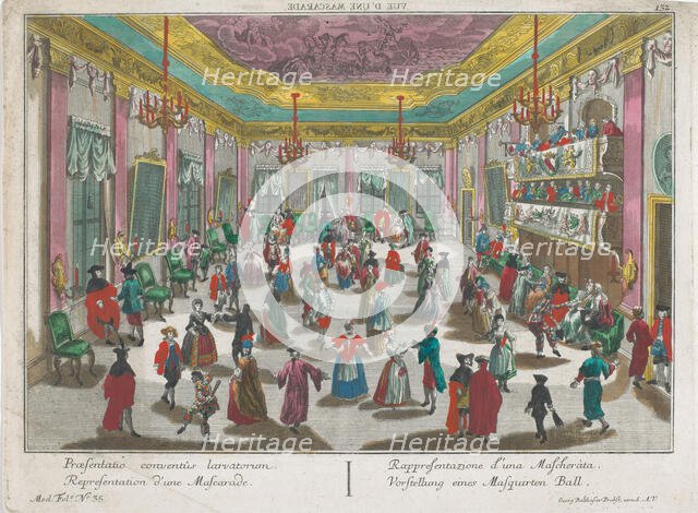 View of a masked ball, 1742-1801. Creator: Anon.
