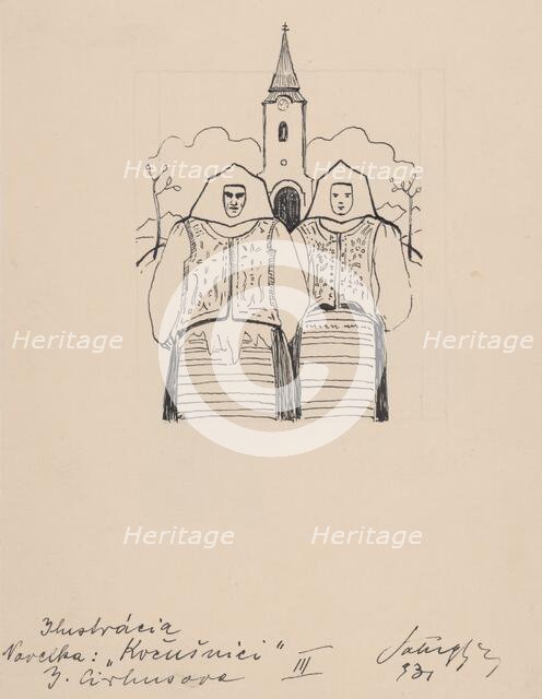 Costume studies, 1931. Creator: Zolo Palugyay.