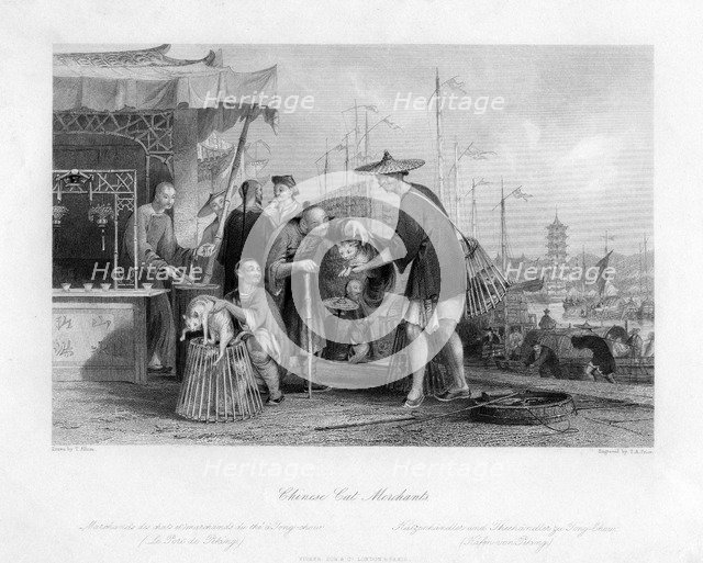 'Chinese Cat Merchants', 19th century.Artist: TA Prior