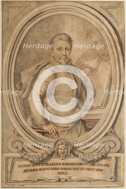 Portrait of Agostino Carracci (1557-1602). Creator: Maratta, Carlo (1625-1713).