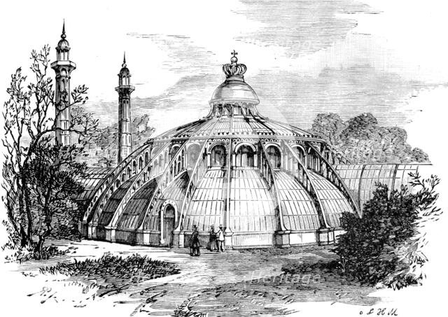 The Royal Palace of Laeken, Brussels, destroyed by fire: the Conservatory, 1890. Creator: Unknown.