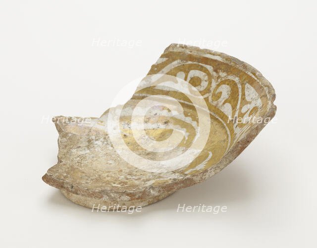 Bowl (fragment), Fatimid period, 11th century. Creator: Unknown.