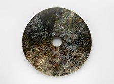 Disk (bi ?) with incised glyph, Late Neolithic period, ca. 3300-2250 BCE. Creator: Unknown;Unknown.