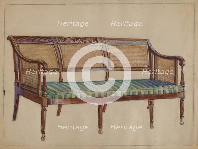 Settee, 1935/1942. Creator: George Loughridge.