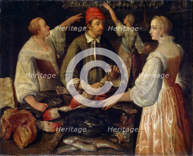 'In a shop', late 16th or early 17th century. Artist: Lodewijk Toeput