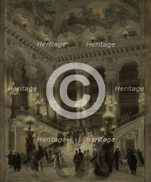 L'Escalier de l'Opéra, 1877. Creator: Béroud, Louis (1852-1930).