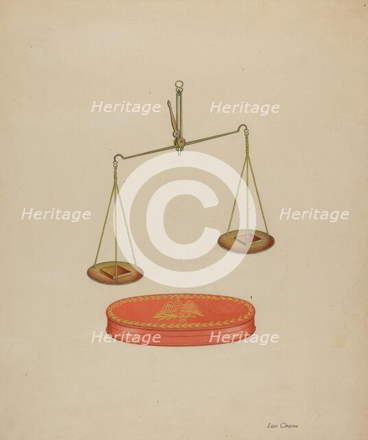Shaker Scales, 1935/1942. Creator: Lon Cronk.