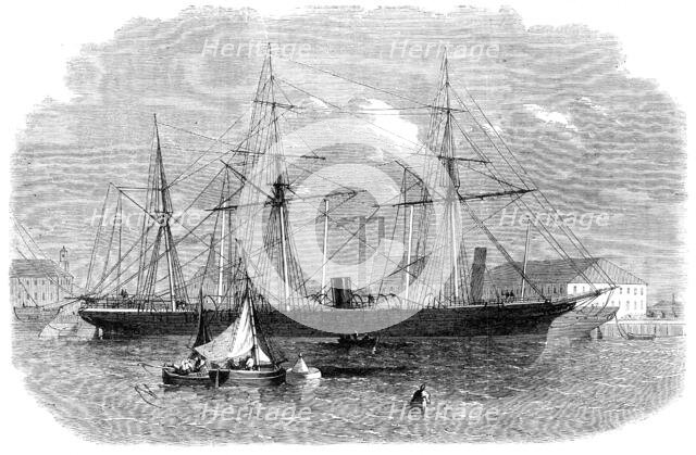 The suspected Confederate cruiser Pampero seized at Glasgow, 1864.  Creator: Unknown.