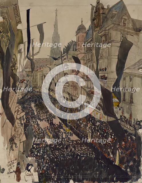 Funeral of the Mayor of Vienna Dr. Karl Lueger, 1910. Creator: Oskar Laske.