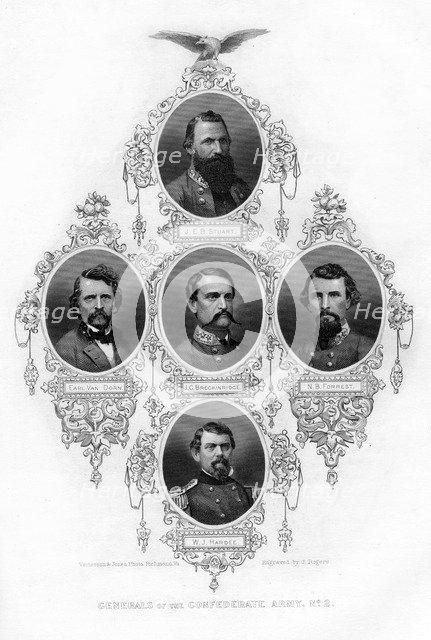 Generals of the Confederate Army, 1862-1867.Artist: J Rogers