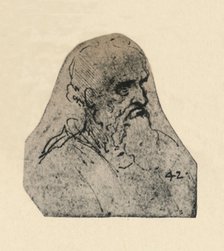 'Head of an Old Man Turned to the Right', c1480 (1945). Artist: Leonardo da Vinci.