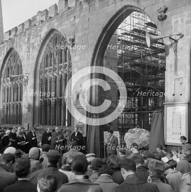Coventry Cathedral, Priory Street, Coventry, 22/12/1960. Creator: John Laing plc.