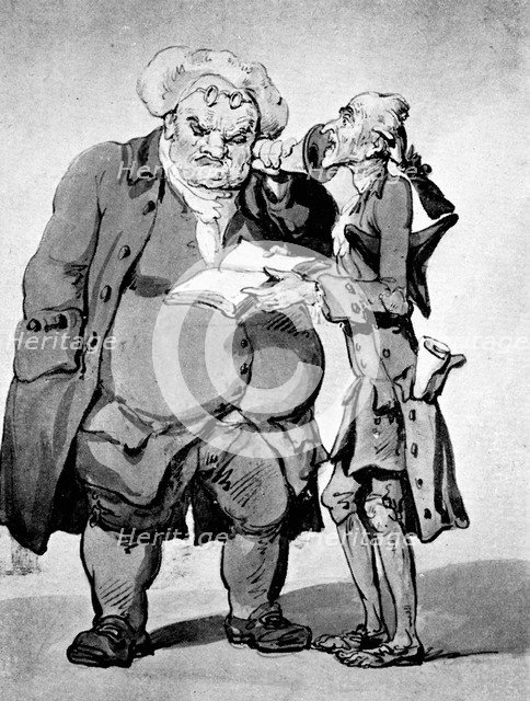 'Starving poet and publisher', late 18th century.Artist: Thomas Rowlandson