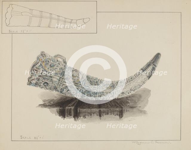 Glass Flower Holder, c. 1936. Creator: Magnus S. Fossum.