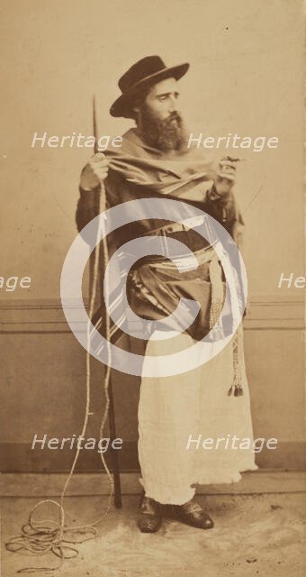 Camille Pissarro dressed in Llanero costume, reclining, c1852-1855. Creator: Unknown.