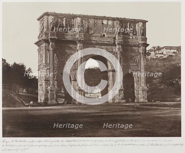 Arch of Constantine, Rome, c. 1858. Creator: James Anderson (British, 1813-1877).