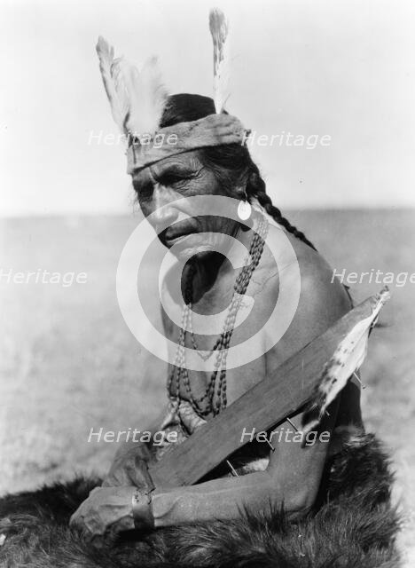 Fat Horse with insignia of a Blackfoot soldier, c1927. Creator: Edward Sheriff Curtis.