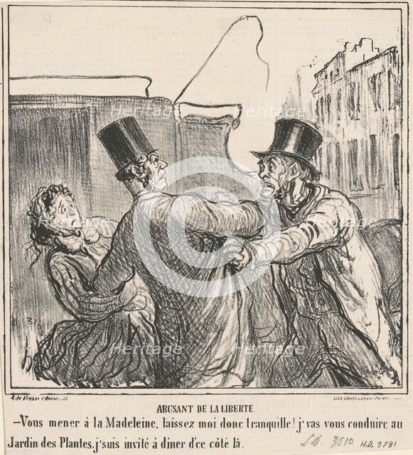 Abusant de la liberté, 19th century. Creator: Honore Daumier.