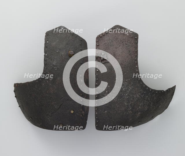 Right and Left Breastplates from a Brigandine, Italian, ca. 1400-1425. Creator: Unknown.