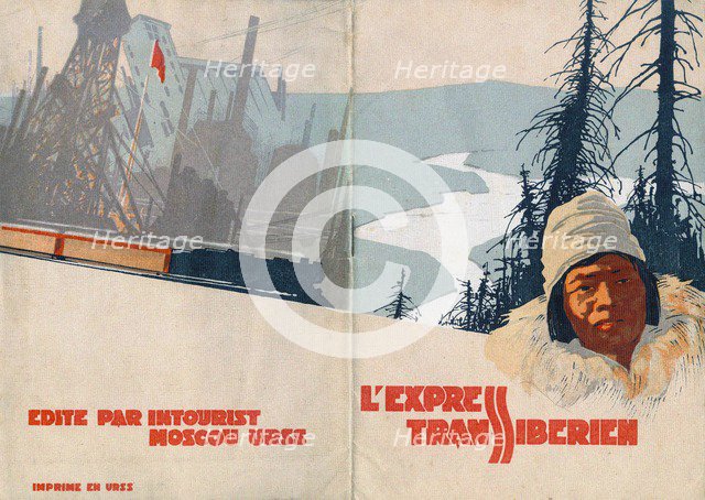 Transsiberian express (Brochure of the Intourist company), 1931.