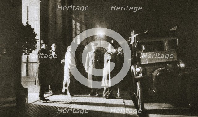 Members at the entrance of Murray's Club, Beak Street, Soho, London, c1913-c1929(?). Artist: Unknown