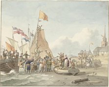 Arrival of Prince Willem Frederik in Scheveningen, November 30, 1813, (1813).  Creator: Nicolaas Lodewyk Penning.