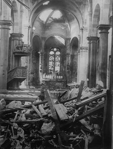 Longwy, Church wrecked by aeroplanes, 5 Feb 1916. Creator: Bain News Service.