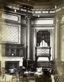 Smoking room, National Liberal Club, Whitehall Place, Westminster, London, 1887. Artist: Bedford Lemere and Company.