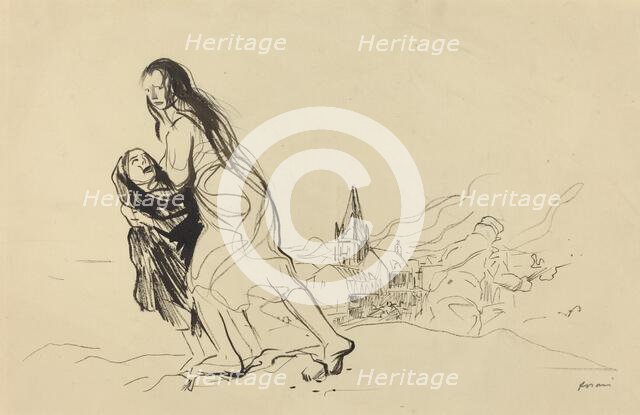 After Douai, probably 1918. Creator: Jean Louis Forain.