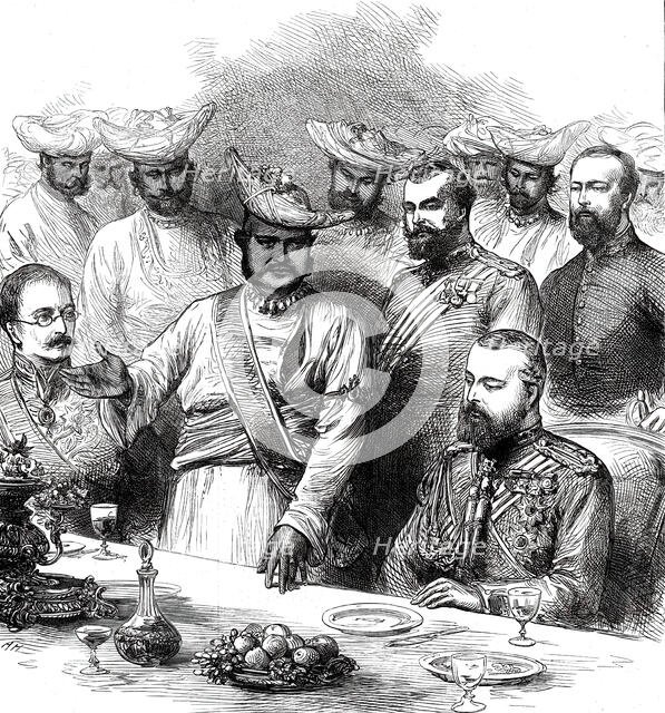 The Royal Visit to India: Scindia proposing the health of the Prince of Wales at Gwalior...1876. Creator: Unknown.