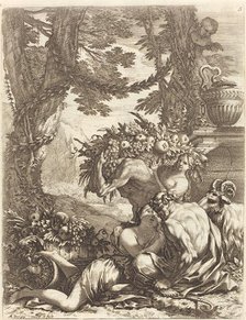 Faun Embracing a Bacchante, 1650s. Creator: Michel Dorigny.