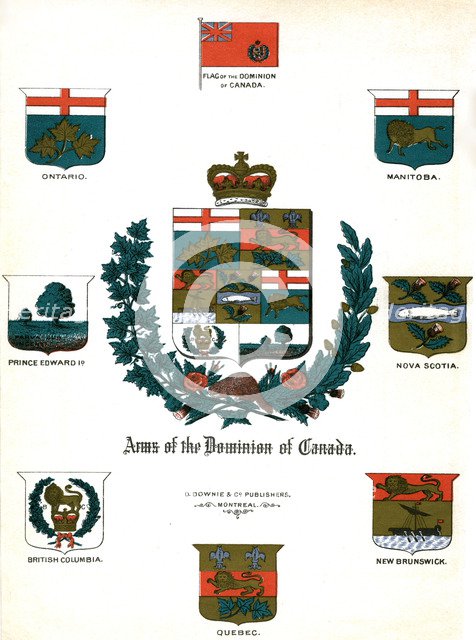 Coats of arms and flags of Canada. Artist: Unknown