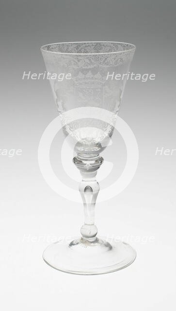 Goblet with Crest of Holland, Netherlands, Late 18th century. Creator: Unknown.