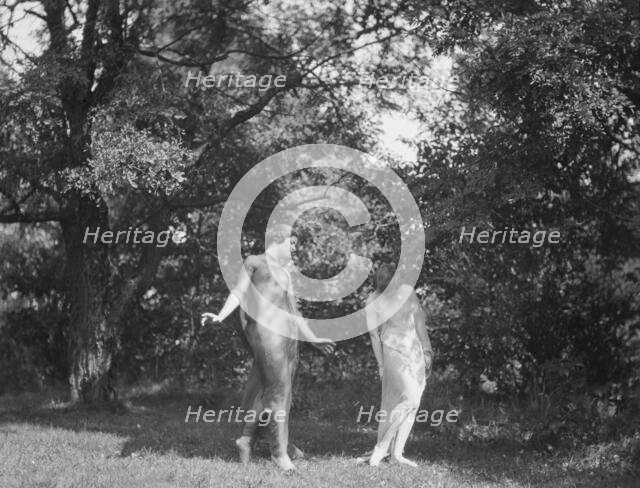 Wanger, Beatrice, Miss, and Miss Marian Berenger, 1918 or 1919. Creator: Arnold Genthe.