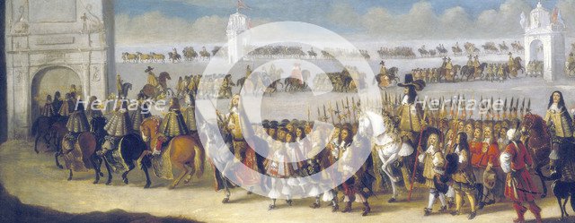 'Charles II's cavalcade through the City of London, 22nd April, 1661', (1662).  Artist: Dirck Stoop