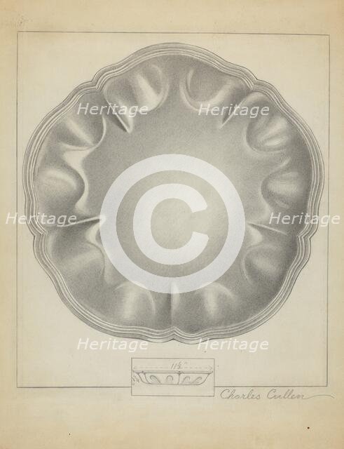 Silver Bowl, 1936. Creator: Charles Cullen.