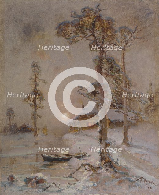 Winter Sunset, 1900. Artist: Klever, Juli Julievich (Julius), von (1850-1924)