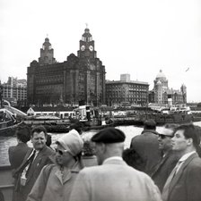 Liver Building and Port of Liverpool Building, Liverpool, c1955. Creator: Arthur Charles Kirby Ware.
