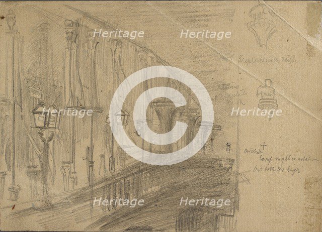 Study of London Bridge, 1863. Artist: William Holman Hunt.