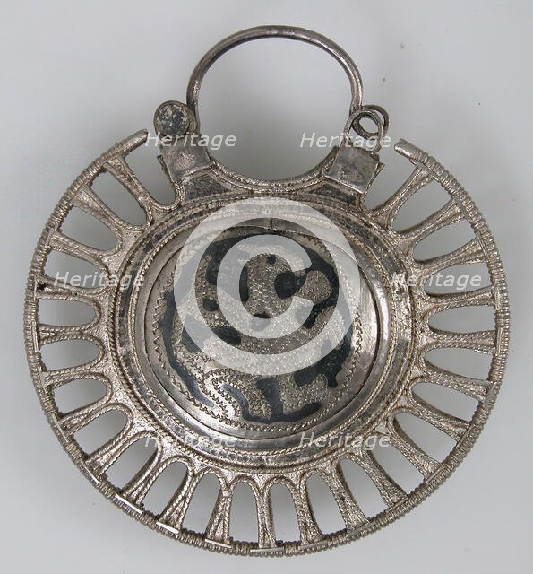 Temple Pendant with Filigree Border, Kievan Rus', 11th-12th century. Creator: Unknown.