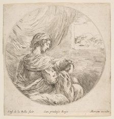 Virgin Nursing the Christ Child, ca. 1641. Creator: Stefano della Bella.