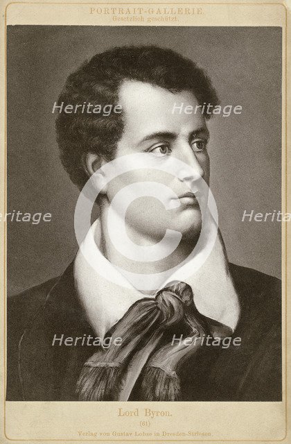 Lord Byron, English Romantic poet, c1813. Artist: Unknown