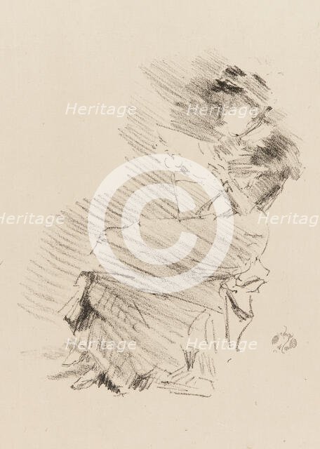 Reading, 1879 and 1887. Creator: James Abbott McNeill Whistler.