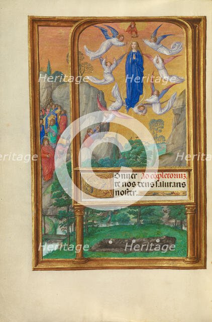 The Assumption of the Virgin; Spinola Hours, about 1510-1520. Creator: Master of James IV of Scotland.