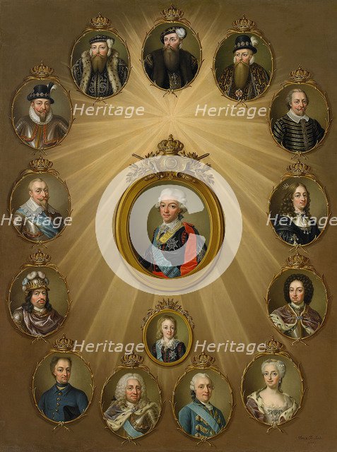 The Gustavian Family, c. 1785. Artist: Pasch, Ulrika Fredrika (1735-1796)