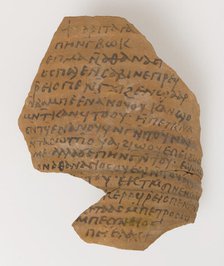Ostrakon with a Letter from Pesynthius to Peter, Coptic, 580-640. Creator: Unknown.
