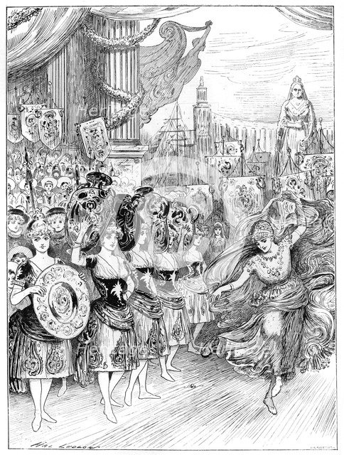 Scene from the pantomime 'The Forty Thieves' at Dury Lane Theatre, London, 1887. Artist: Unknown