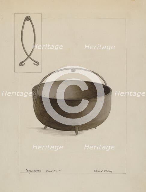 Soap Kettle, c. 1937. Creator: Clyde L. Cheney.