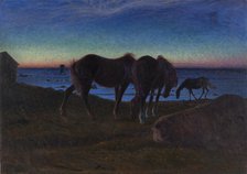 Grazing by the Shore, 1900. Creator: Kreuger, Nils (1858-1930).